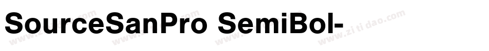 SourceSanPro SemiBol字体转换